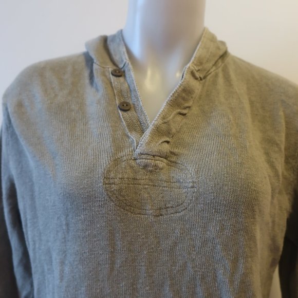Ralph Lauren Rugby 100% Linen Gray Hooded Sweater Sz S* - Picture 4 of 7